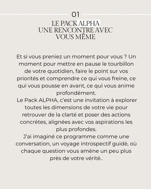 Pack ALPHA. Bilan instrospectif personnalisé
