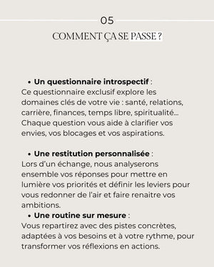 Pack ALPHA. Bilan instrospectif personnalisé