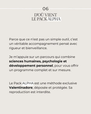 Pack ALPHA. Bilan instrospectif personnalisé