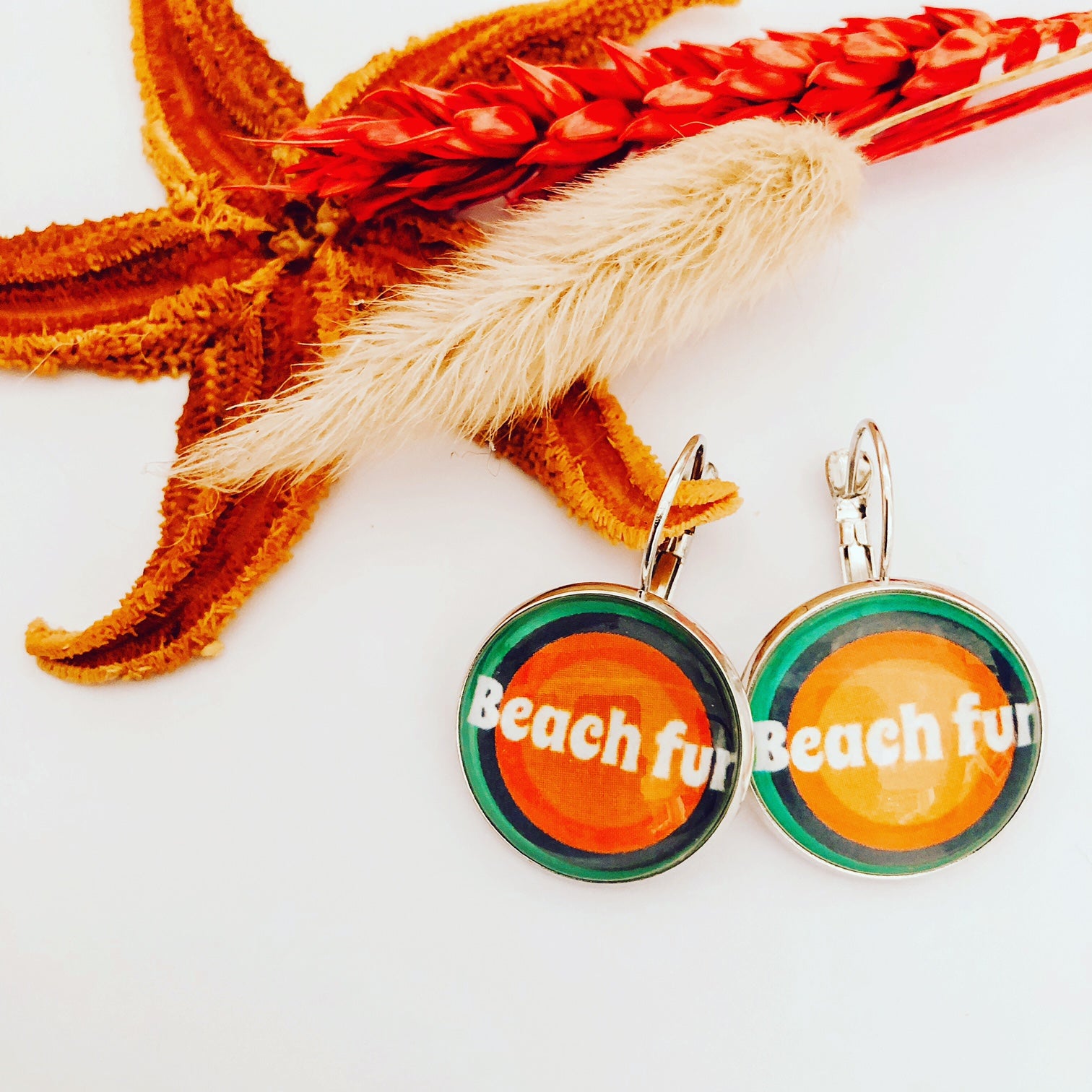Boucles d'oreilles Collection "Les grandes vacances" Eté 2022. Beach Fun