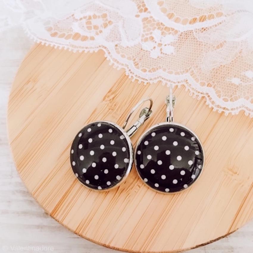 Boucles dormeuses collection "Black&White"