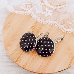 Boucles dormeuses collection "Black&White"