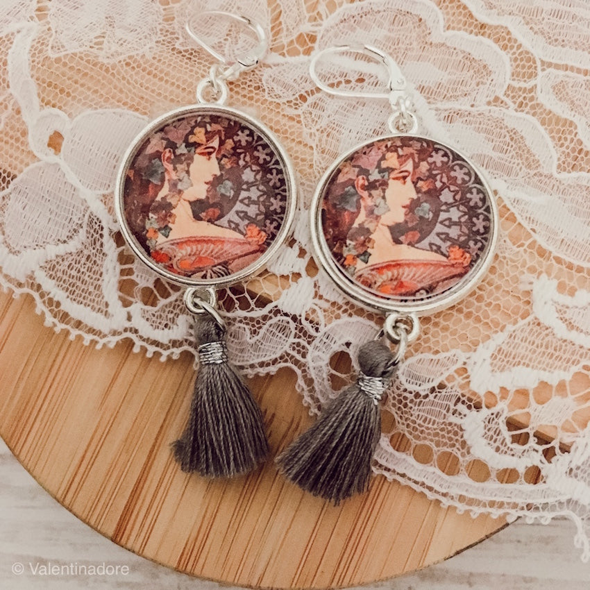 Boucles bohèmes collection "Mucha"