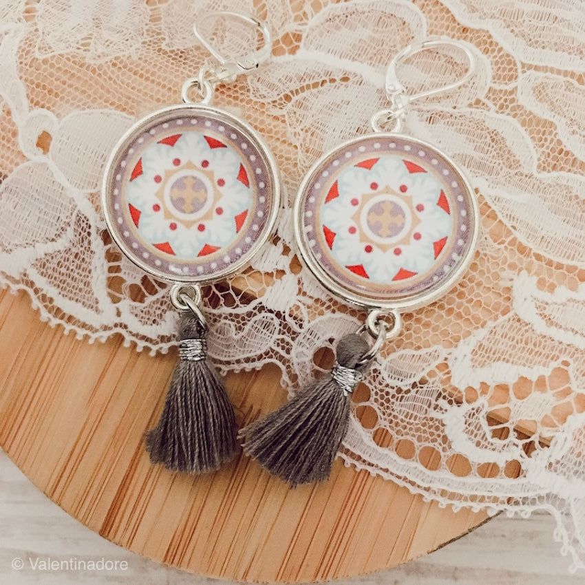 Boucles bohèmes collection "Azulejos"