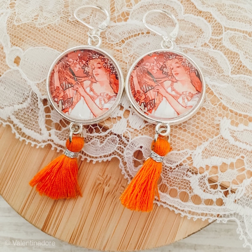 Boucles bohèmes collection "Mucha"