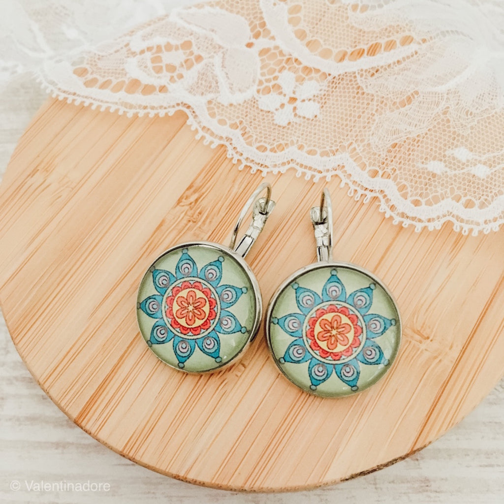 Boucles dormeuses collection "Peace&Flower"